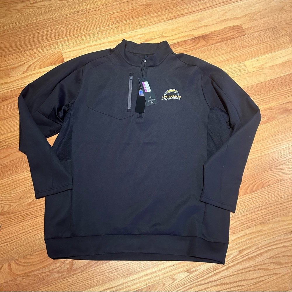 Los Angeles Charges NWT 3 quarter zip up size 3XL